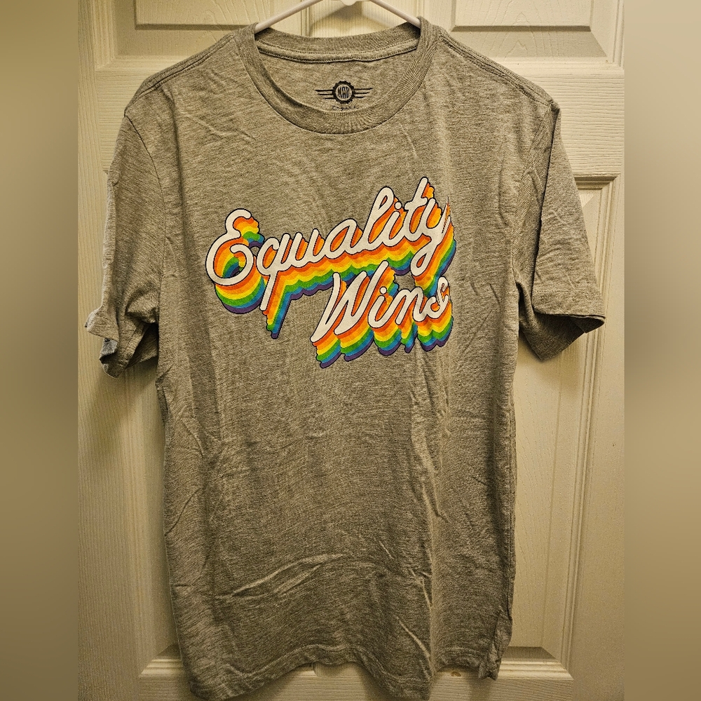 Equality Wins Gray T-shirt Men's M